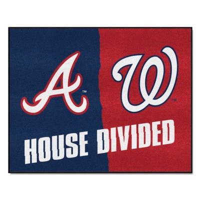 Fan Mats  LLC MLB House Divided Braves / Nationals House Divided Mat Multi