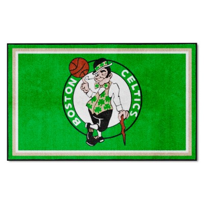 Fan Mats  LLC Boston Celtics 4ft. x 6ft. Plush Area Rug Green