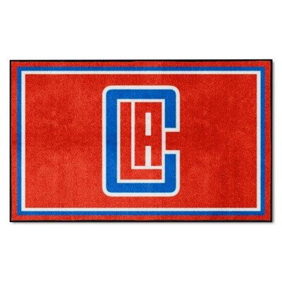 Fan Mats  LLC Los Angeles Clippers 4ft. x 6ft. Plush Area Rug Red