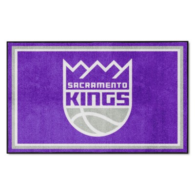 Fan Mats  LLC Sacramento Kings 4ft. x 6ft. Plush Area Rug Purple