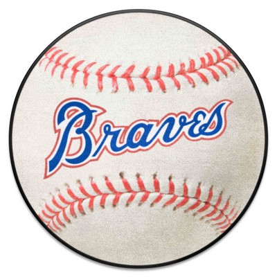 Fan Mats  LLC Atlanta Braves Baseball Mat Retro White