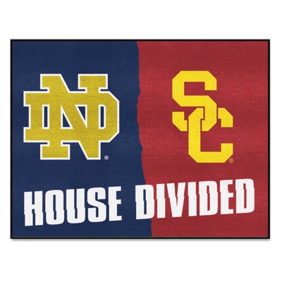Fan Mats  LLC House Divided Notre Dame / Southern Cal House Divided Mat Multi