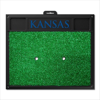Fan Mats  LLC Kansas Jayhawks Golf Hitting Mat Blue