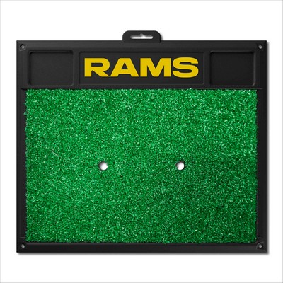 Fan Mats  LLC Los Angeles Rams Golf Hitting Mat Navy