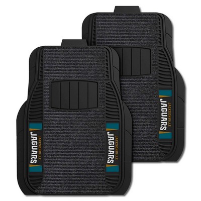 Fan Mats  LLC Jacksonville Jaguars 2 Piece Deluxe Car Mat Set Black