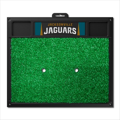 Fan Mats  LLC Jacksonville Jaguars Golf Hitting Mat Black