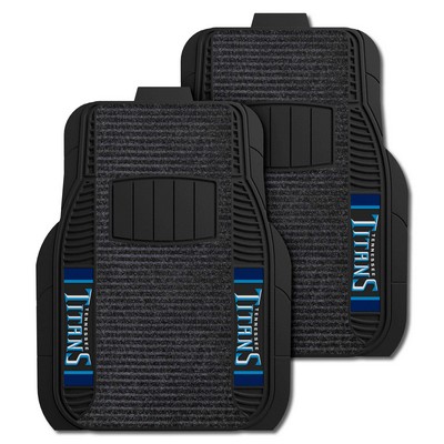 Fan Mats  LLC Tennessee Titans 2-pc Deluxe Car Mat Set Black