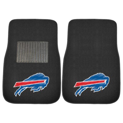 Fan Mats  LLC Buffalo Bills Embroidered Car Mat Set - 2 Pieces Black