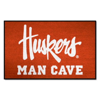 Fan Mats  LLC Nebraska Cornhuskers Man Cave Starter Mat Accent Rug - 19in. x 30in., 