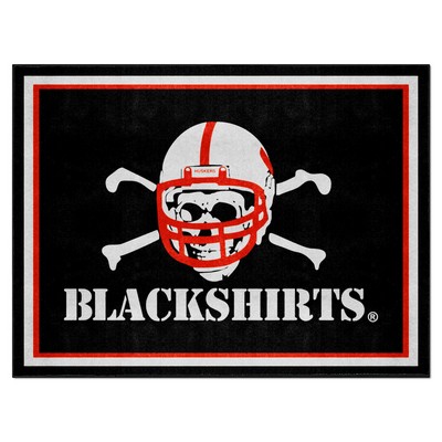 Fan Mats  LLC Nebraska Cornhuskers 8ft. x 10 ft. Plush Area Rug, Blackshirts Black