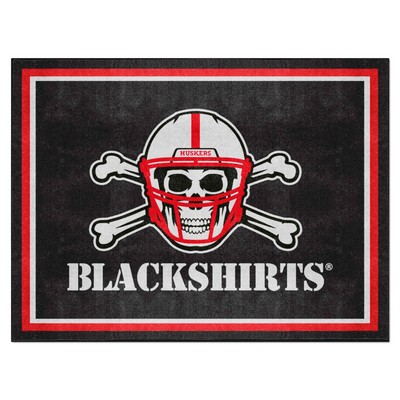 Fan Mats  LLC Nebraska Cornhuskers 8x10 Rug Black