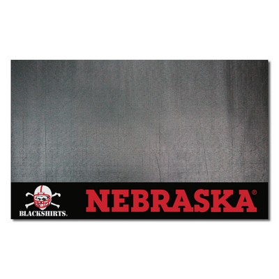 Fan Mats  LLC Nebraska Cornhuskers Vinyl Grill Mat - 26in. x 42in., Blackshirts Black