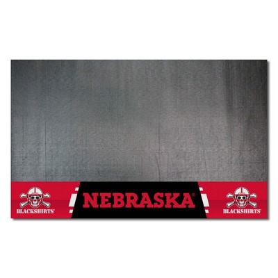 Fan Mats  LLC Nebraska Cornhuskers Grill Mat Black