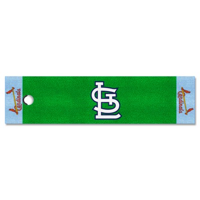 Fan Mats  LLC St. Louis Cardinals Putting Green Mat Retro Green