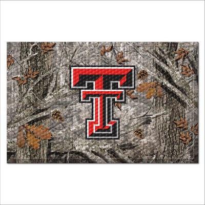 Fan Mats  LLC Texas Tech Red Raiders Rubber Scraper Door Mat Camo Camo