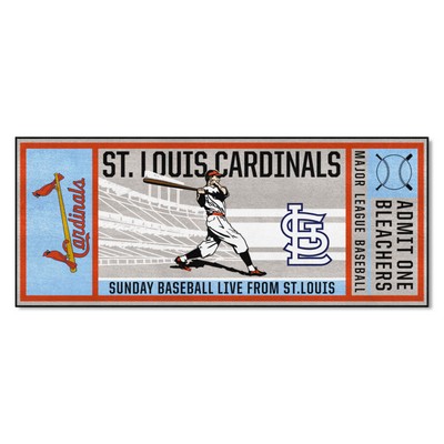 Fan Mats  LLC St. Louis Cardinals Ticket Runner Retro Gray