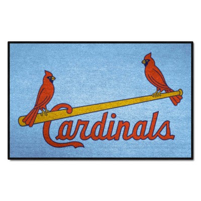 Fan Mats  LLC St. Louis Cardinals Starter Mat Retro Light Blue