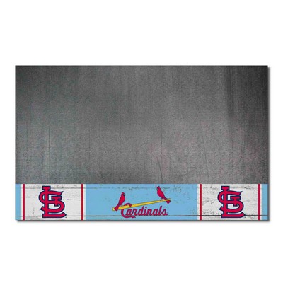 Fan Mats  LLC St. Louis Cardinals Grill Mat Retro Light Blue