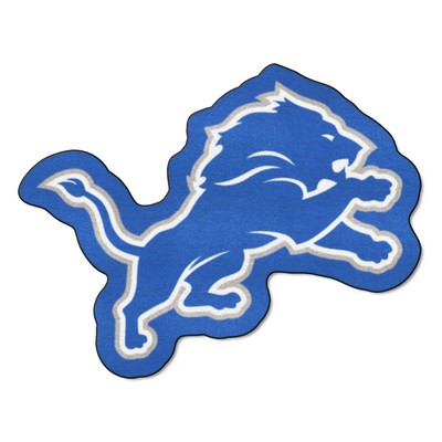 Fan Mats  LLC Detroit Lions Mascot Rug Blue