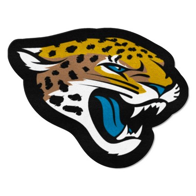 Fan Mats  LLC Jacksonville Jaguars Mascot Rug Black