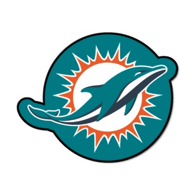 Fan Mats  LLC Miami Dolphins Mascot Rug Aqua