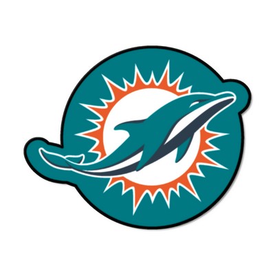 Fan Mats  LLC Miami Dolphins Mascot Mat Aqua