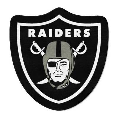 Fan Mats  LLC Las Vegas Raiders Mascot Rug Black