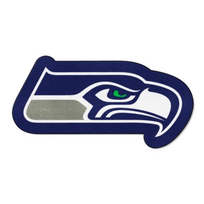 Fan Mats  LLC Seattle Seahawks Mascot Rug Blue