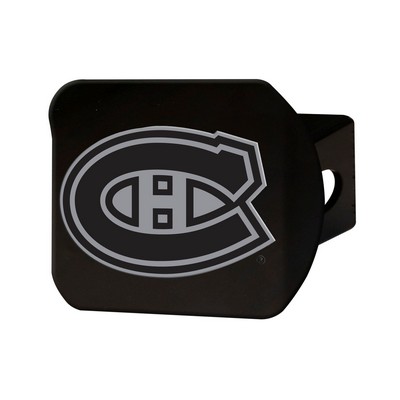 Fan Mats  LLC Montreal Canadiens Black Metal Hitch Cover with Metal Chrome 3D Emblem Black