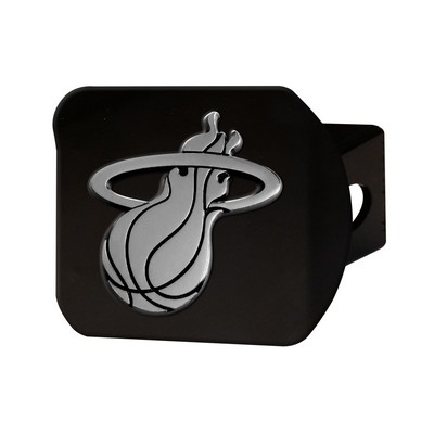 Fan Mats  LLC Miami Heat Hitch Cover Black Black