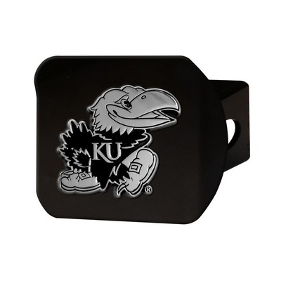 Fan Mats  LLC Kansas Jayhawks Hitch Cover Black Blue