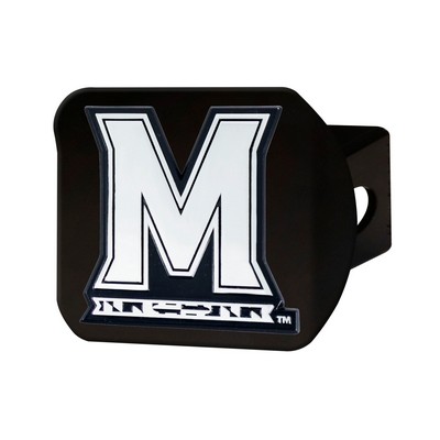 Fan Mats  LLC Maryland Terrapins Black Metal Hitch Cover with Metal Chrome 3D Emblem Red