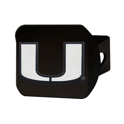 Fan Mats  LLC Miami Hurricanes Hitch Cover Black Green