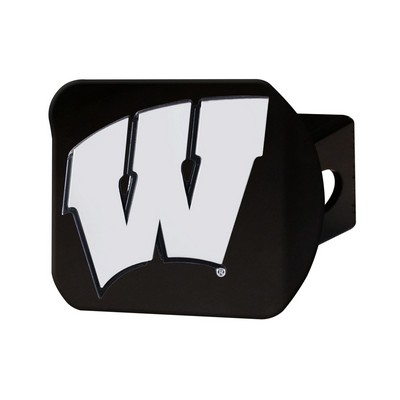 Fan Mats  LLC Wisconsin Badgers Hitch Cover Black Red