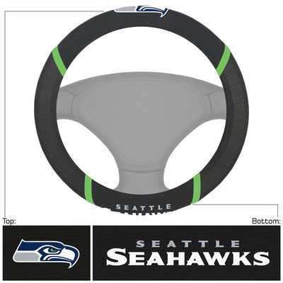 Fan Mats  LLC Seattle Seahawks Steering Wheel Cover Black