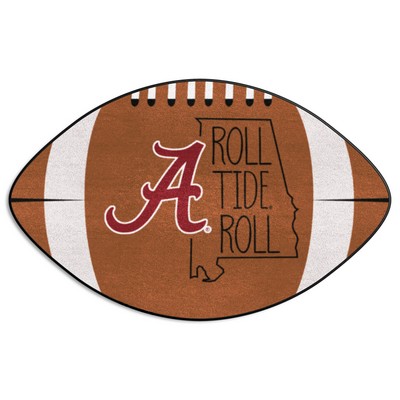 Fan Mats  LLC Alabama Crimson Tide Southern Style Football Rug - 20.5in. x 32.5in. Brown