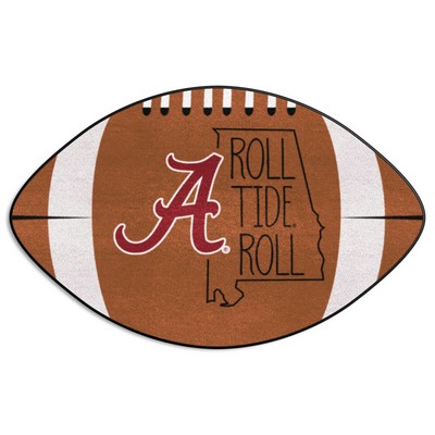 Fan Mats  LLC Alabama Crimson Tide Football Mat Southern Style Brown