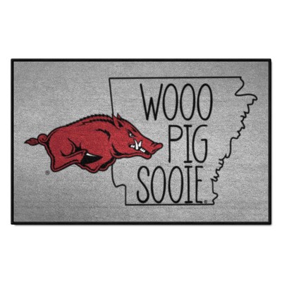 Fan Mats  LLC Arkansas Razorbacks Starter Mat Gray
