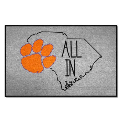 Fan Mats  LLC Clemson Tigers Starter Mat Southern Style Gray