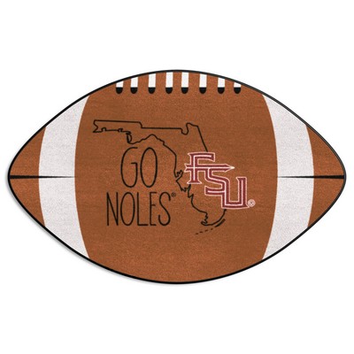 Fan Mats  LLC Florida State Seminoles Southern Style Football Rug - 20.5in. x 32.5in. Brown