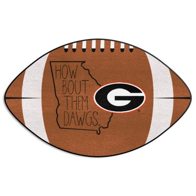 Fan Mats  LLC Georgia Bulldogs Southern Style Football Rug - 20.5in. x 32.5in. Brown