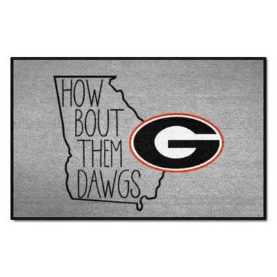 Fan Mats  LLC Georgia Bulldogs Southern Style Starter Mat Accent Rug - 19in. x 30in. Gray