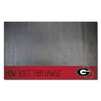 Fan Mats  LLC Georgia Bulldogs Southern Style Vinyl Grill Mat - 26in. x 42in. Black