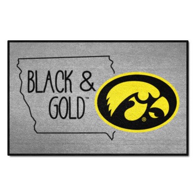 Fan Mats  LLC Iowa Hawkeyes Starter Mat Southern Style Gray