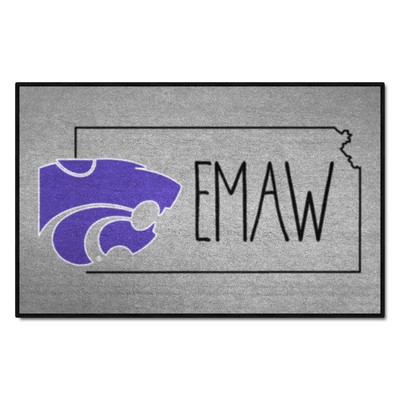 Fan Mats  LLC Kansas State Wildcats Southern Style Starter Mat Accent Rug - 19in. x 30in. Gray