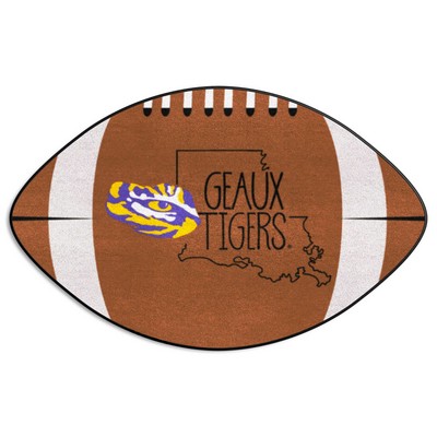 Fan Mats  LLC LSU Tigers Football Mat Southern Style Brown