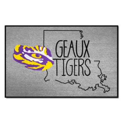 Fan Mats  LLC LSU Tigers Southern Style Starter Mat Accent Rug - 19in. x 30in. Gray