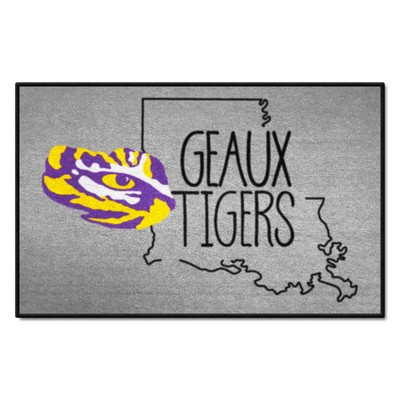 Fan Mats  LLC LSU Tigers Starter Mat Southern Style Gray