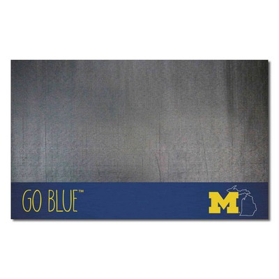 Fan Mats  LLC Michigan Wolverines Southern Style Vinyl Grill Mat - 26in. x 42in. Black