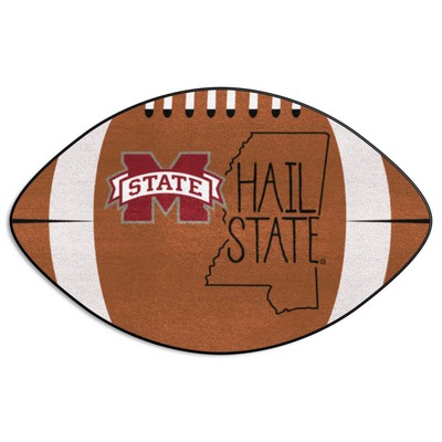 Fan Mats  LLC Mississippi State Bulldogs Southern Style Football Rug - 20.5in. x 32.5in. Brown